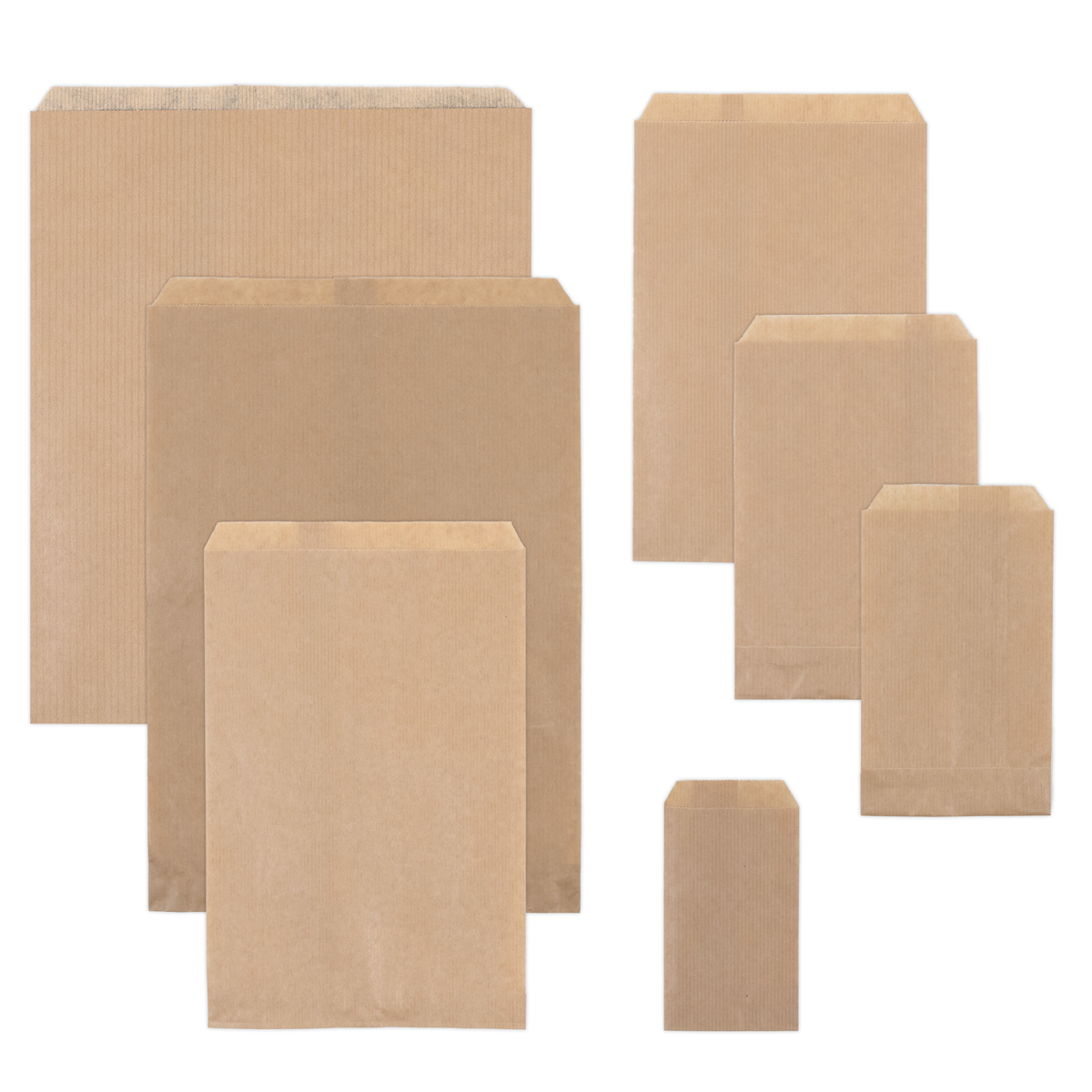 Flat paper pouches - Kraft