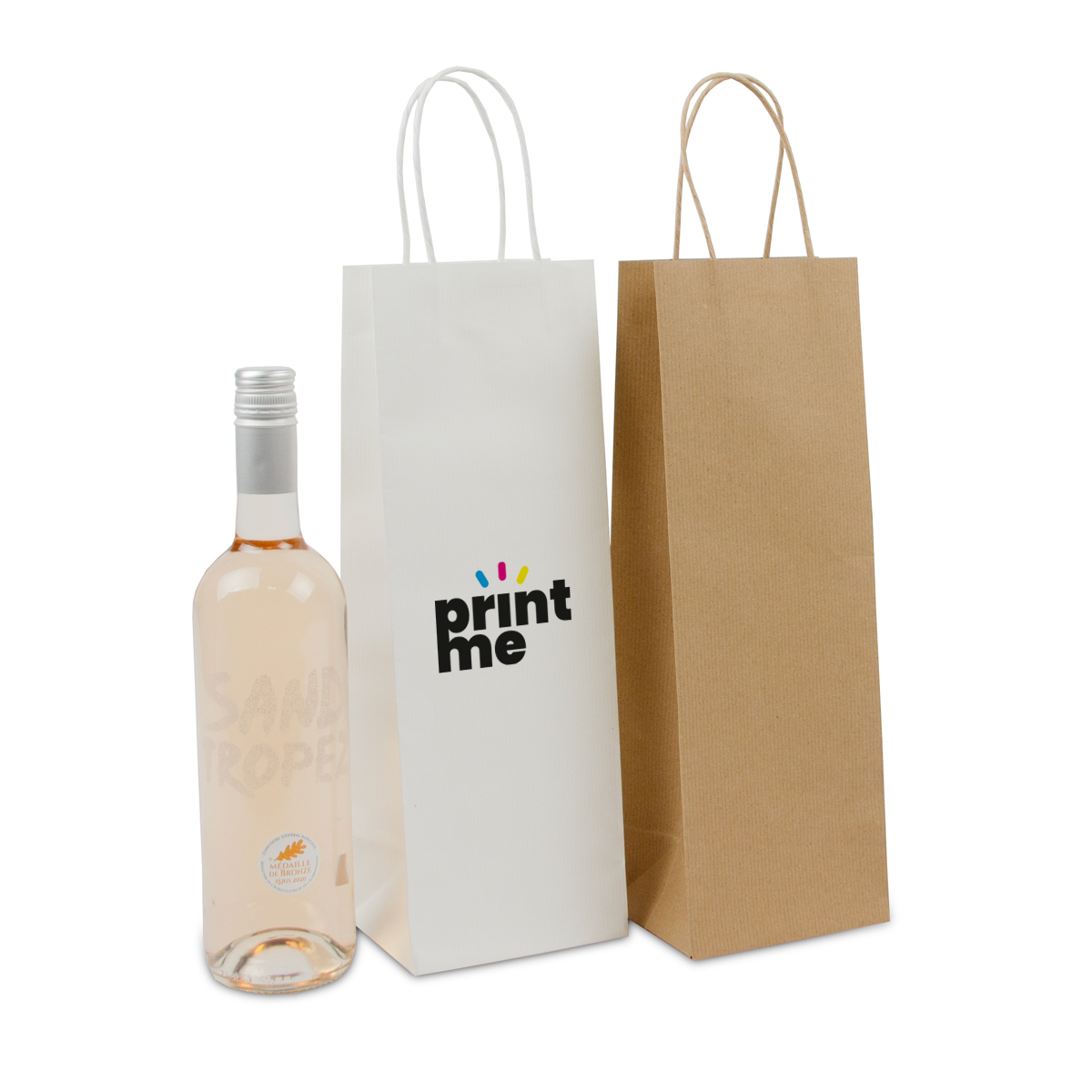 Kraft paper wine bottle bags