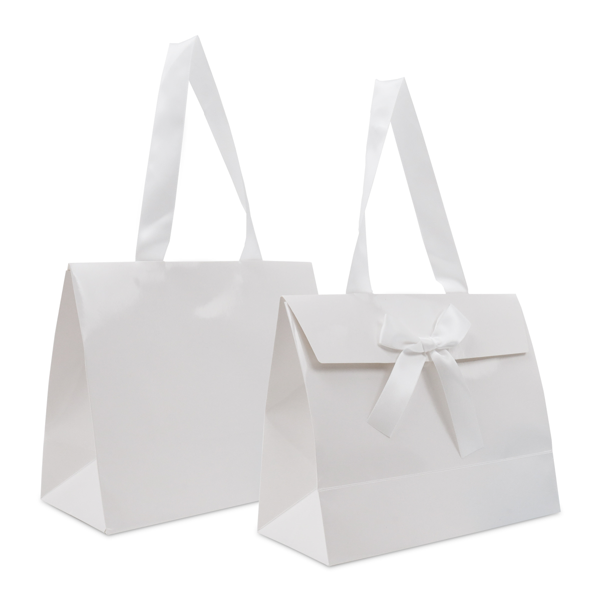 Paper gift bags with a bow 