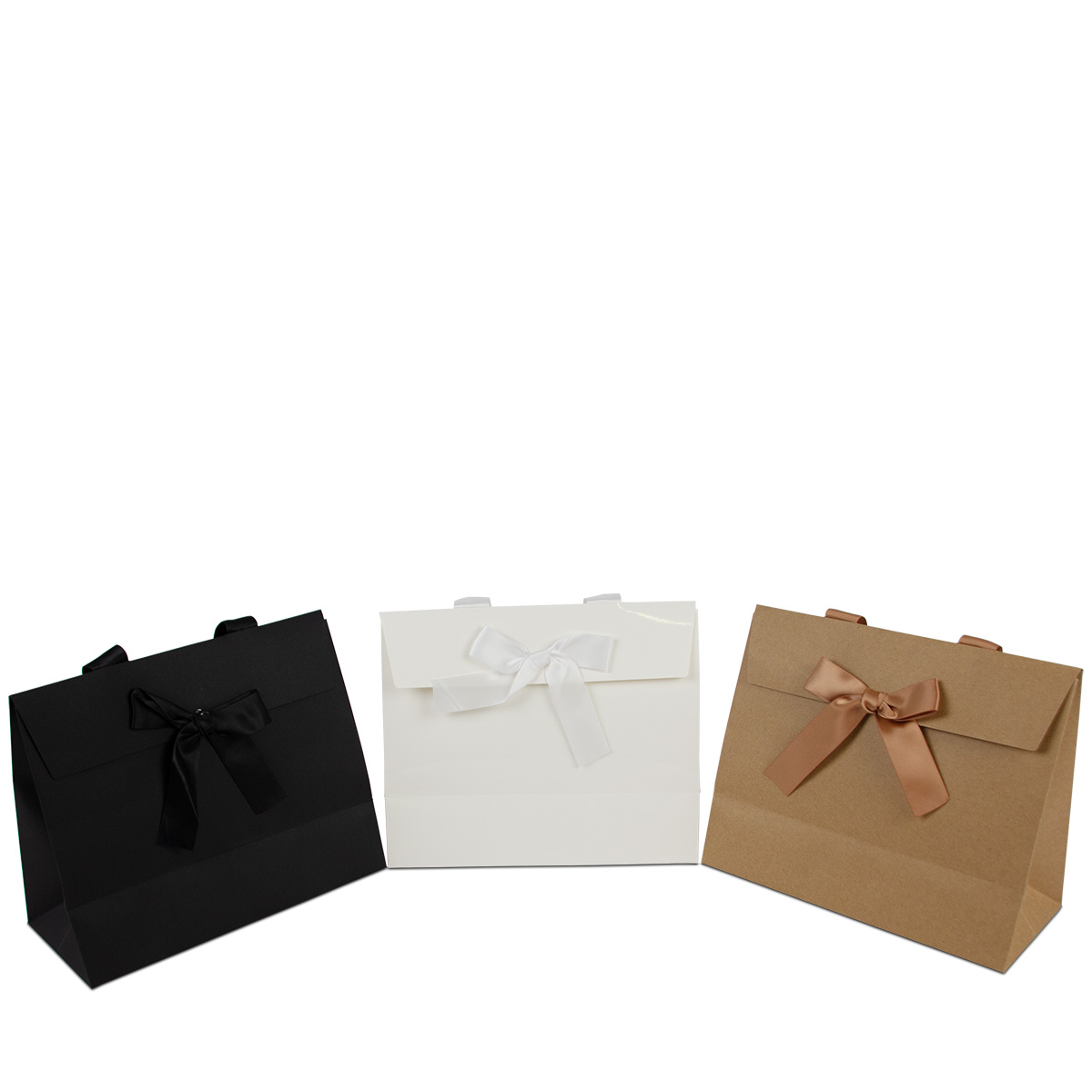 Grands sacs cadeaux papier kraft blanc, emballage cadeaux kraft blanc.