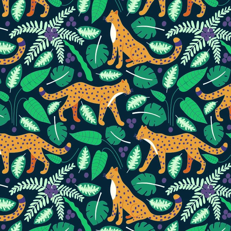 Beschichtetes Geschenkpapier - Leoparden Design