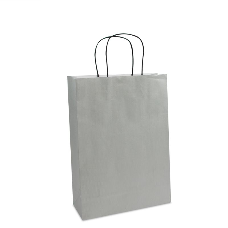 Deluxe twisted paper bags with bottom card 