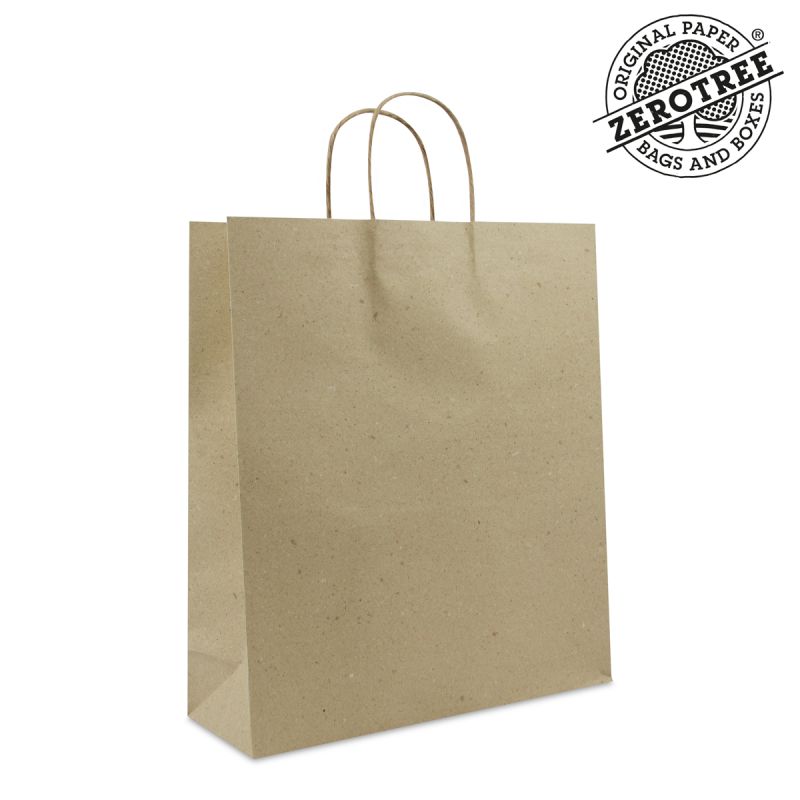 Twisted ZEROTREE® bags deluxe - Recycled grass paper