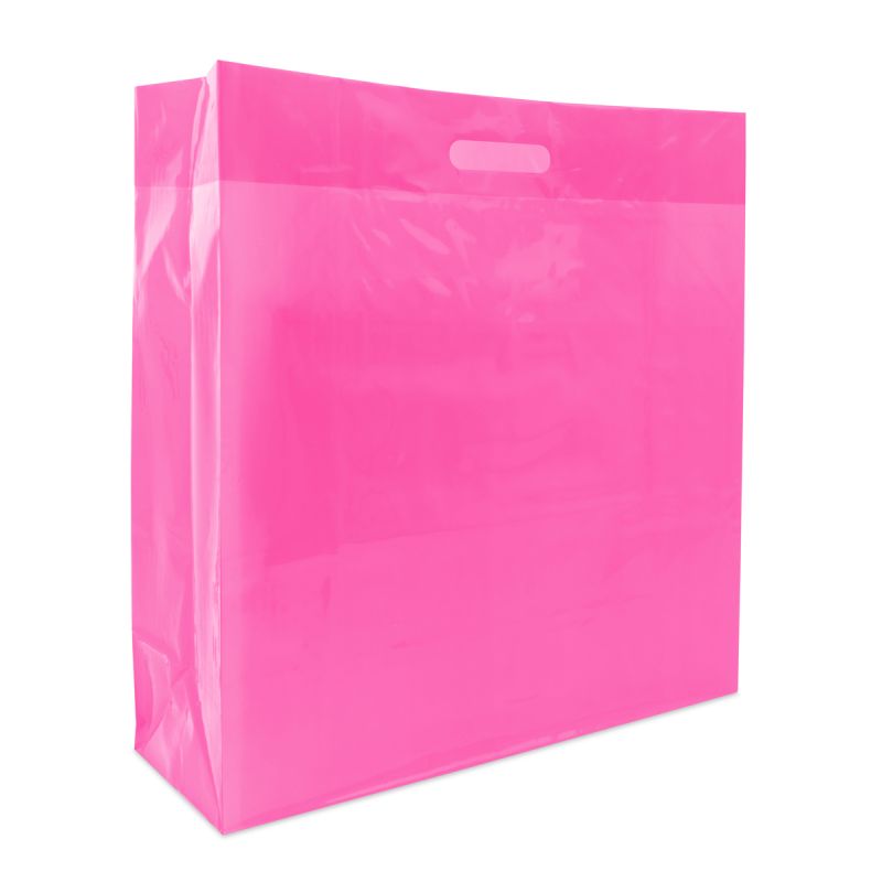 Plastic clear bags with block bottom