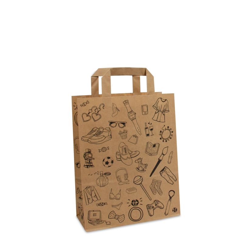 Kraft bags FSC® - Doodle design