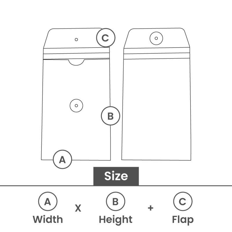 Porte-facture en papier kraft avec fermeture japonaise