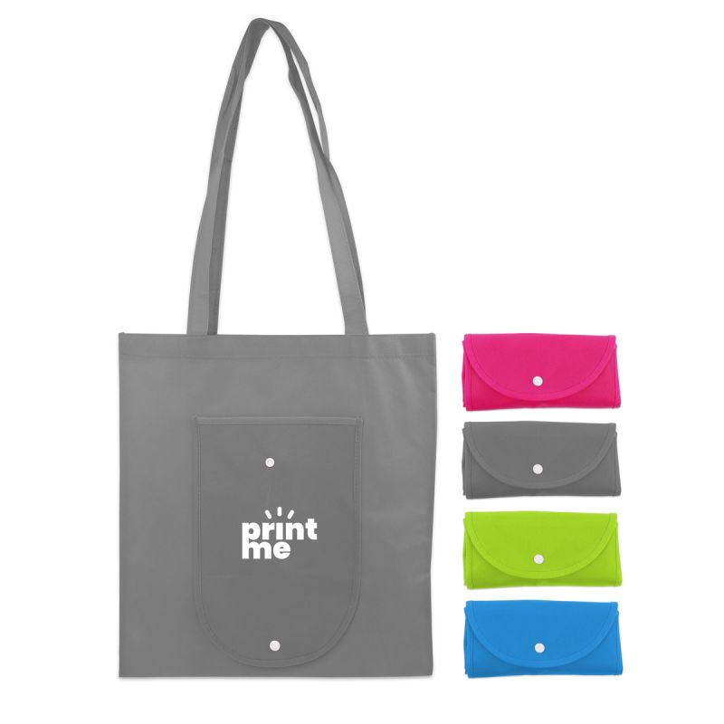 Foldable non-woven bags with long handles