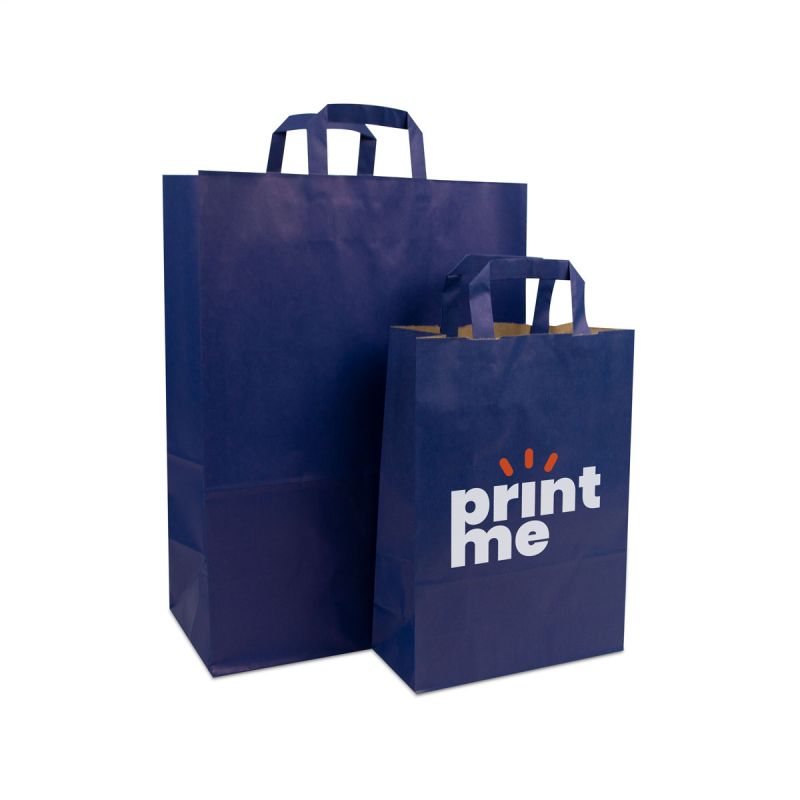 Budget paper bags with flat paper handles