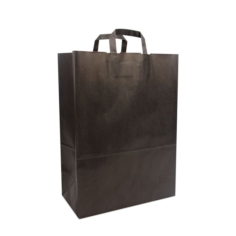 Budget paper bags with flat paper handles