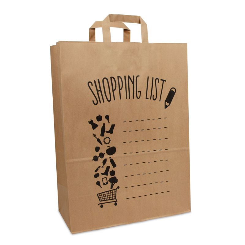 Kraft bags - Shopping list