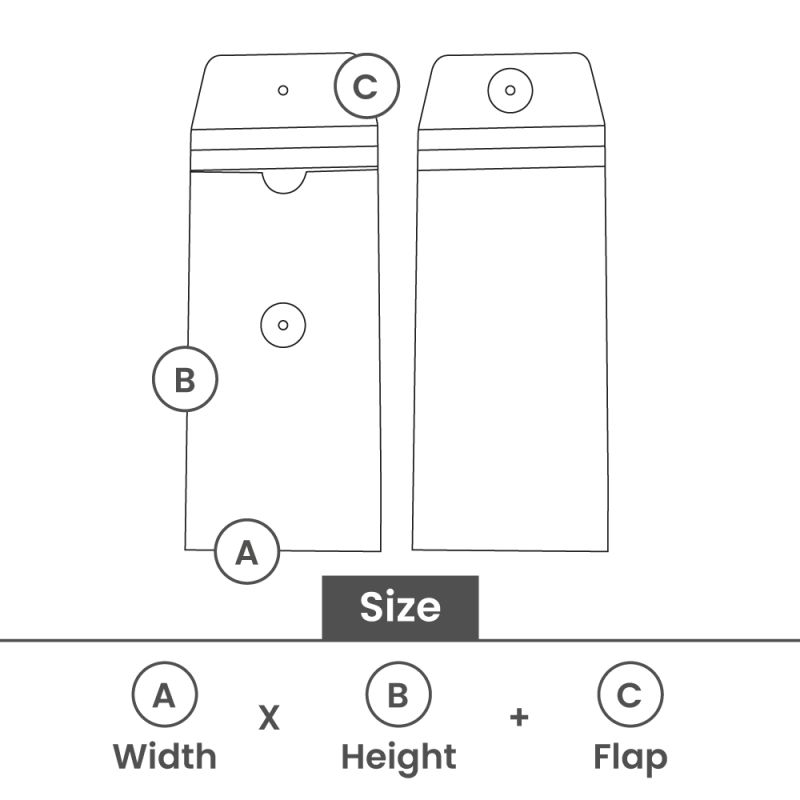 Porte-facture en papier kraft avec fermeture japonaise