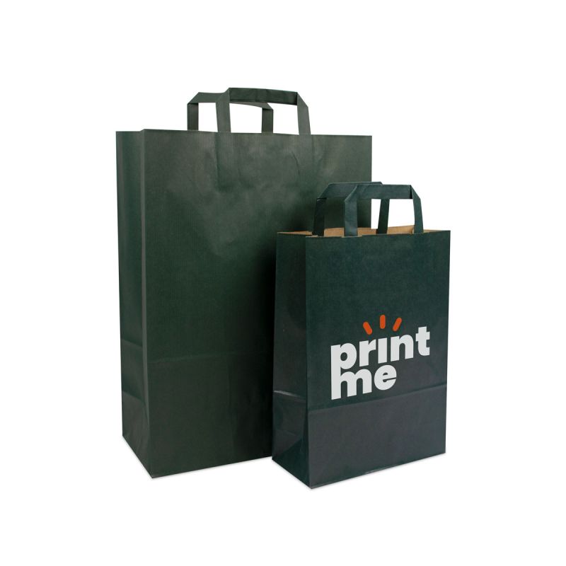 Budget paper bags with flat paper handles