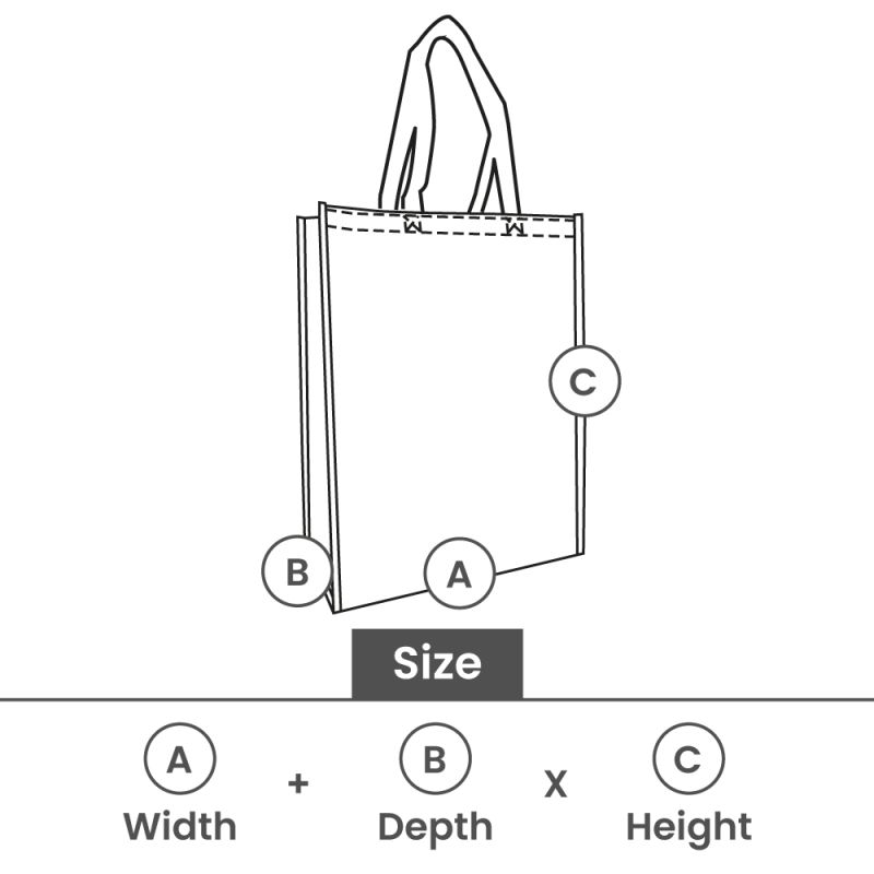 Non-woven shoppers - Rood/zwart duotone