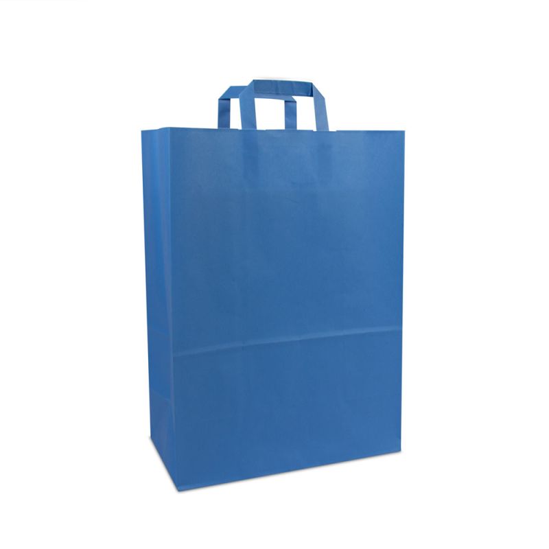 Budget paper bags with flat paper handles